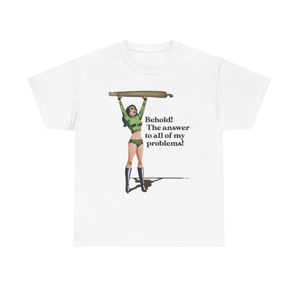 The Answer To All My Problems Weed Graphic T-Shirt Womens Comfy Cotton Tee NEW Unisex T-Shirt XXL
