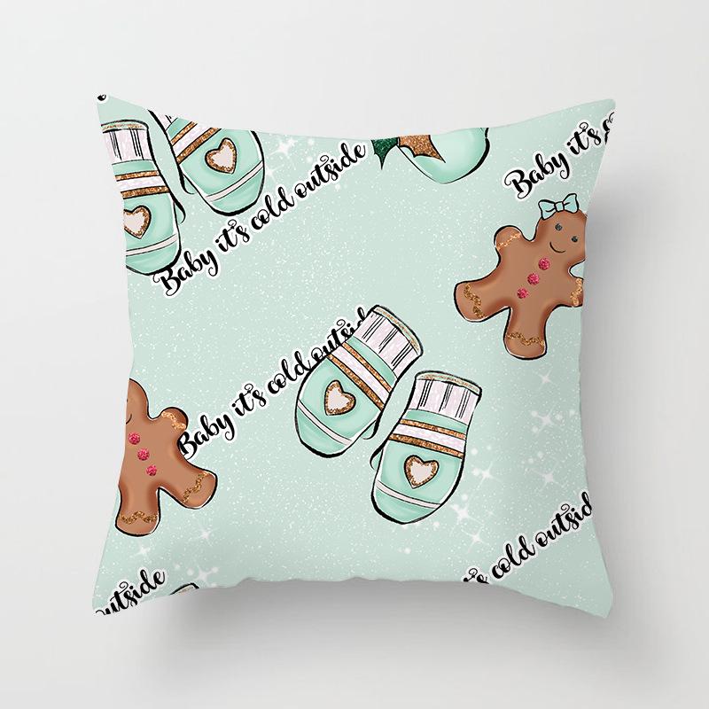 Christmas Throw Pillow Covers Holiday Home Sofa Decoration Pillow Cushion Cover