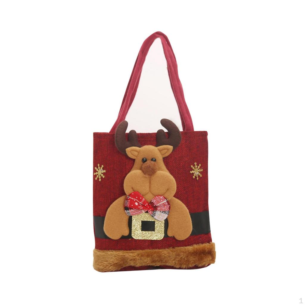 Christmas Doll Gift Bag, Treat Party Decoration, Tote Bag for Christmas, Birthday,
