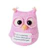 Owl Positive Crochet Animals Doll With Card Desktop Ornament Emotional Support Handmade Knitted Cheer Up Toy