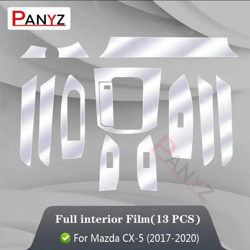 For Mazda CX-5 2017- Car Interior Center Console Transparent TPU Protective Film Anti-scratch Repair Film Accessory Refit