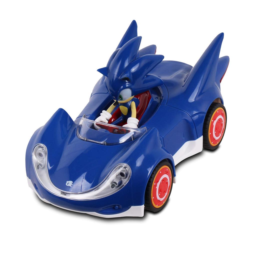 NKOK Sonic the Hedgehog All-Stars Racing Figura de Ação de Puxar para Trás - Pequeno, Azul