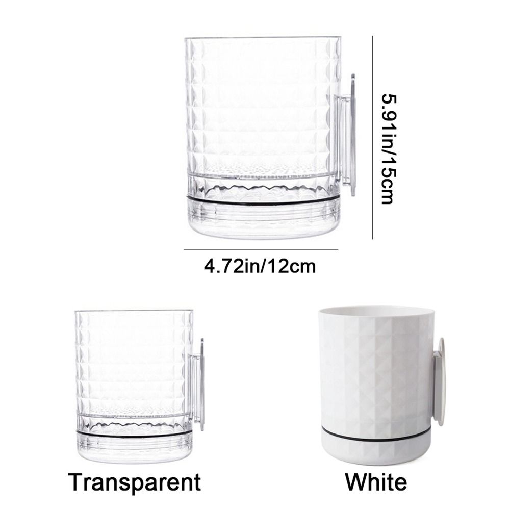 Plastic Hydroponic Wall Planter Self-Adhesive Double Layer Hanging Flower Pot Space Saving Decorative Wall Mounted Planter