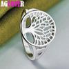 925 Sterling Silber runder Baum-Ring-Schmuck