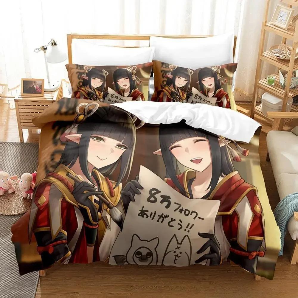 New Hinoa Minoto Bedding Set Single Twin Full Queen King Size Bed Set Adult Kid Bedroom Duvet Cover Sets 3D Print Anime Game Bed