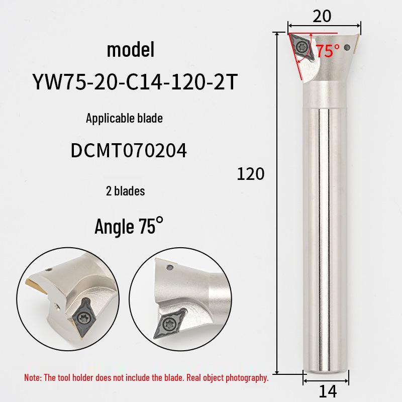 45°-75° CNC V-Shaped Dovetail Groove Milling Cutter with Inner Hole