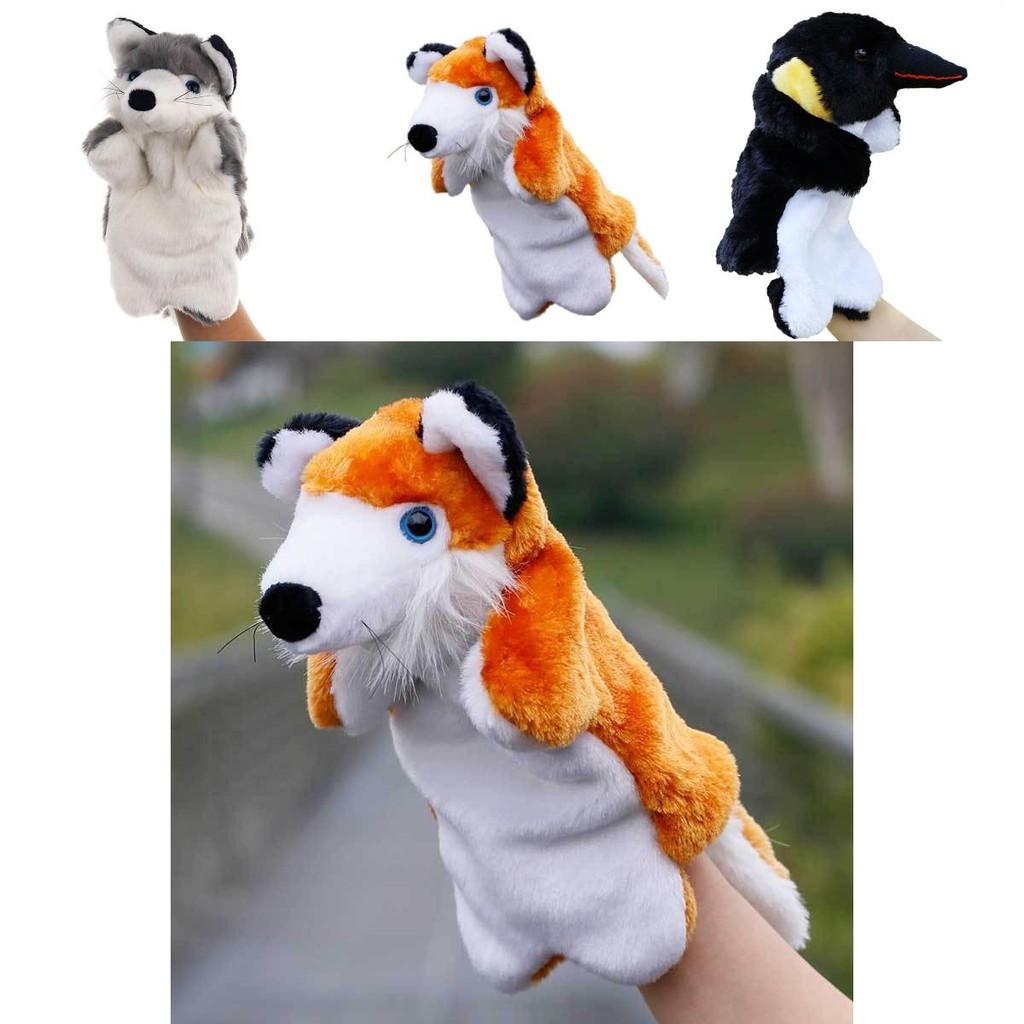 Animal Puppet Hand Plush Fox Crow Kindergarten Storytelling Parentchild Toy