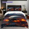 Skulls Raven Set Threepiece Set 1 Duvet Cover 2 Pillowcase Without Core Bedding Set Duvet Cover And Pillowcase Christmas Birthday Gift