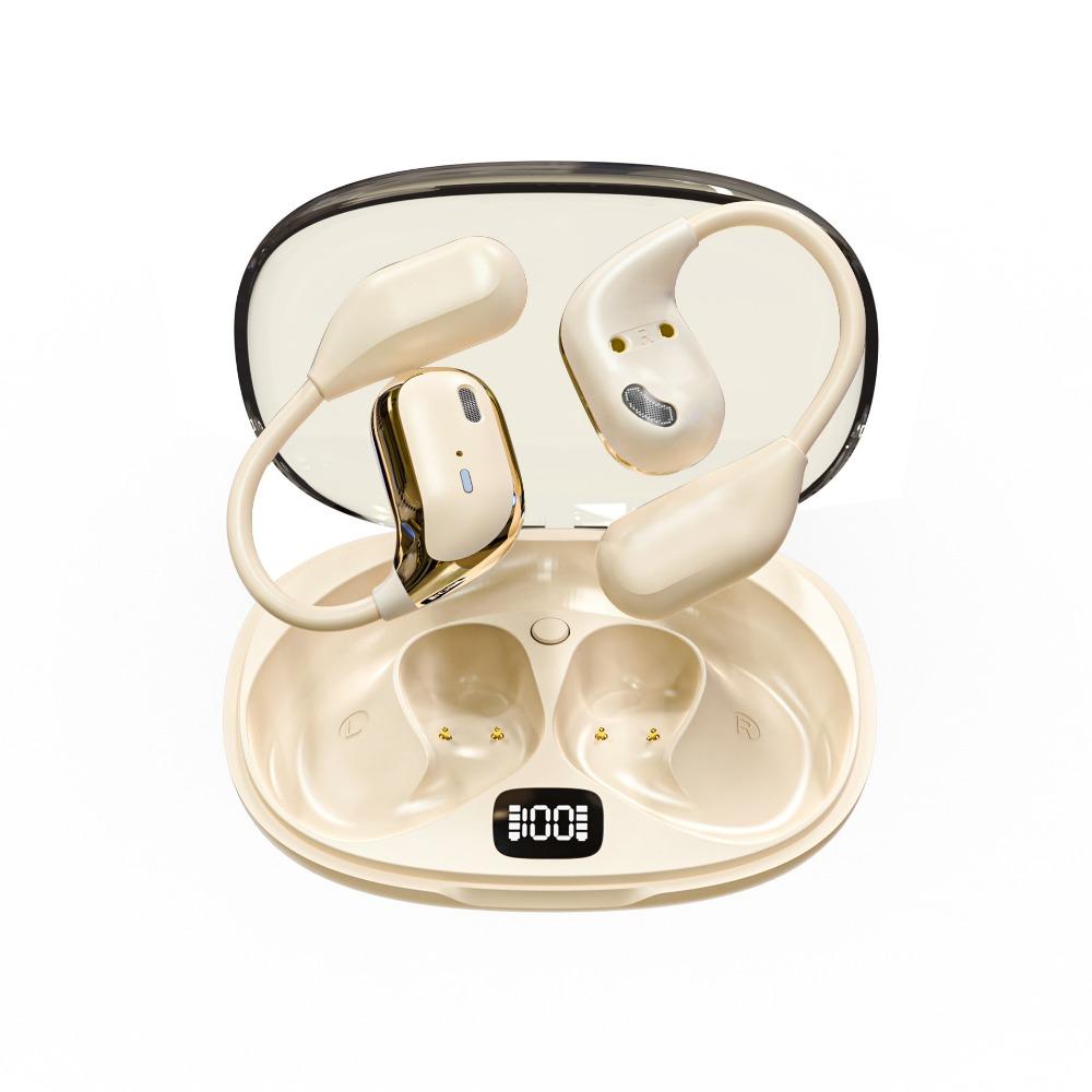 

Новые беспроводные наушники OWS Bluetooth с длительным сроком службы, открытые спортивные наушники с шумоподавлением бежевый