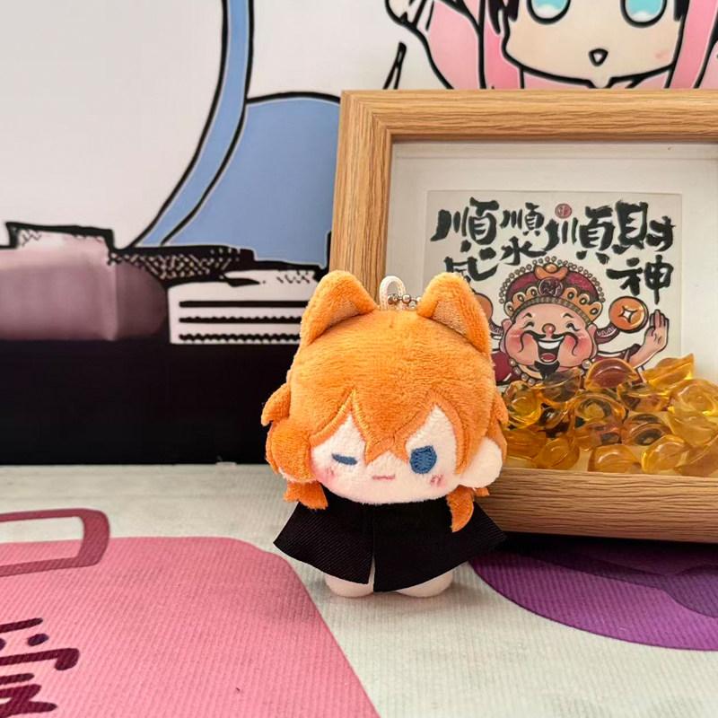 Anime Character Mini Plush Keychain Set Collectible Cotton Doll Soft Stuffed Toy Pendant For Bag Backpack Decor Gift Fans
