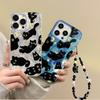 Cute Black Cat Silver Blue Laser Case For Samsung Galaxy S25 S24 S23 S22 S26 Ultra Plus S20 S25 FE A56 A55 A15 A35 A36 A26 A54
