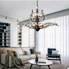 Candle  Crystal Chandelier Vintage Candle Led Pendant Light Room Decor Ceiling Hanging Light for Living Room