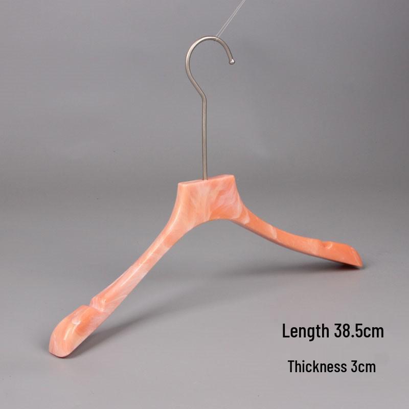 Stylish Non-Slip Imitation Jade Hangers: Wood Grain Finish for Men's & Women's High-End Clothing