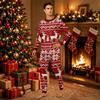 Family Matching Christmas Pajama Set Long Sleeve Top and Pants for Holiday Loungewear