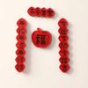 4Pcs Acrylic New Year Magnetic Sticker Mini Blessing Chinese Style Refrigerator Magnets Decoration Festive