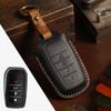 Leather Remote Key Fob Cover Case Shell Holder for Toyota Land Alphard Cruiser
