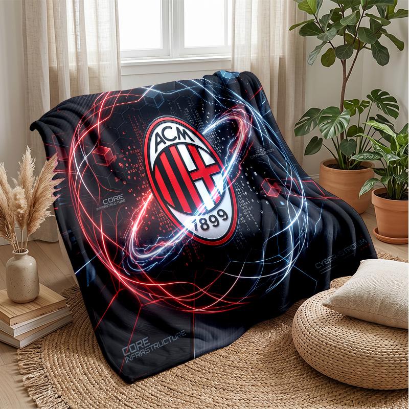 AC Milan Theme blanket Soft Flannel Blanket Plush Throw Blanket Cozy Sofa Bed Blanket for Home Decor