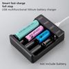 18650/14500 Fast Charger With Type Cable 4.2V Lithium Battery 4 Slot Strong Light Flashlight Intelligent Charger