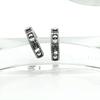 S925 Silver Vintage Cross Antique Huggie Hoop Earrings · From Korea