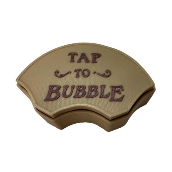 Tap to Bubble Clicker Fidget Toy Anxiety Stress Relief 3D Printed Clicker Portable Tactile Stimulation Decompression Click Button Toy