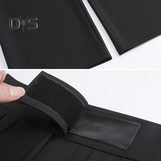 Women Suit Pants Straight Wide Leg Loose High Waist Solid Color Formal OL Commute Full Length Fasten Tape Adjustable Waist Lady Formal Trousers