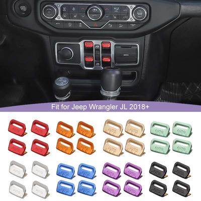 Window Control Button Decoration Decorative Cover Sticker Fit For Jeep Wrangler JL For JT Gladiator 2018 Up Interior Accessories