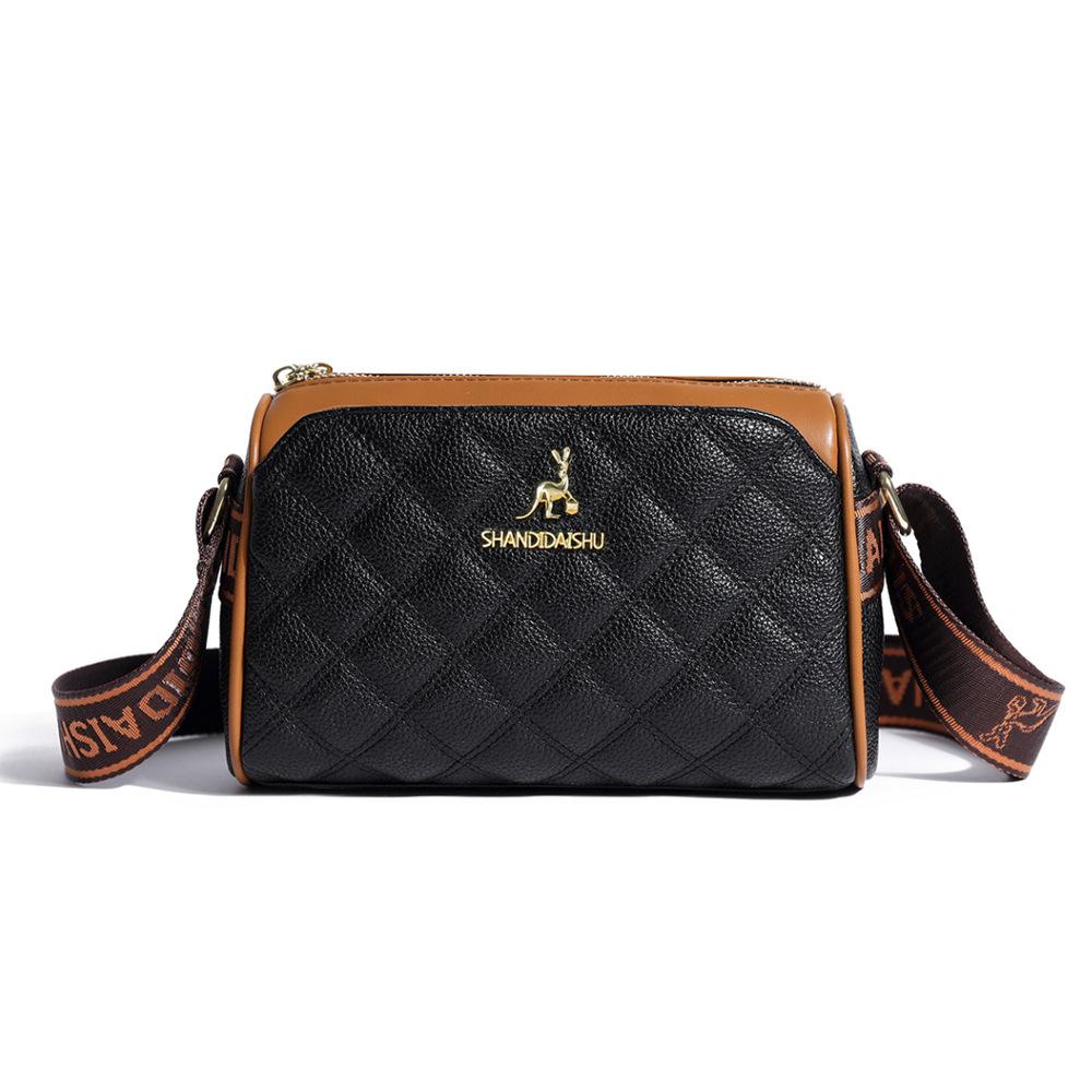 High-end Single-shoulder Crossbody Bag with Diamond-patterned Embroidery Thread, Boston Women's Bag