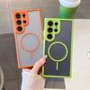 For Magsafe Wireless Charging Shockproof Armor Case for Samsung Galaxy S26 Plus S25 S24 S23 Ultra Magnetic Matte Clear Cover