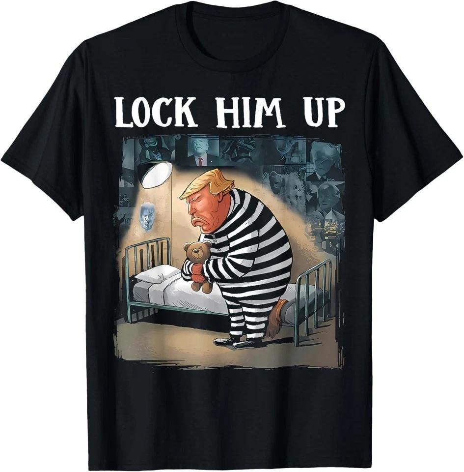 Lock Him Up Shirt Anti-Trump Tee Funny Jail Trump For Prison T-Shirt Unisex T-Shirt XL