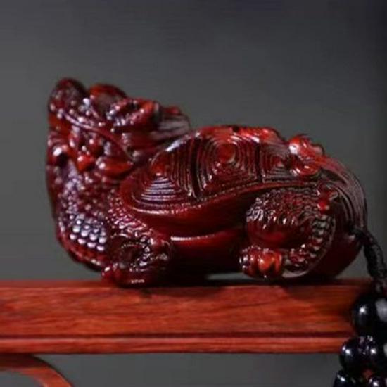 Red Sandalwood Qilin Pixiu Handheld Pendant Ornament