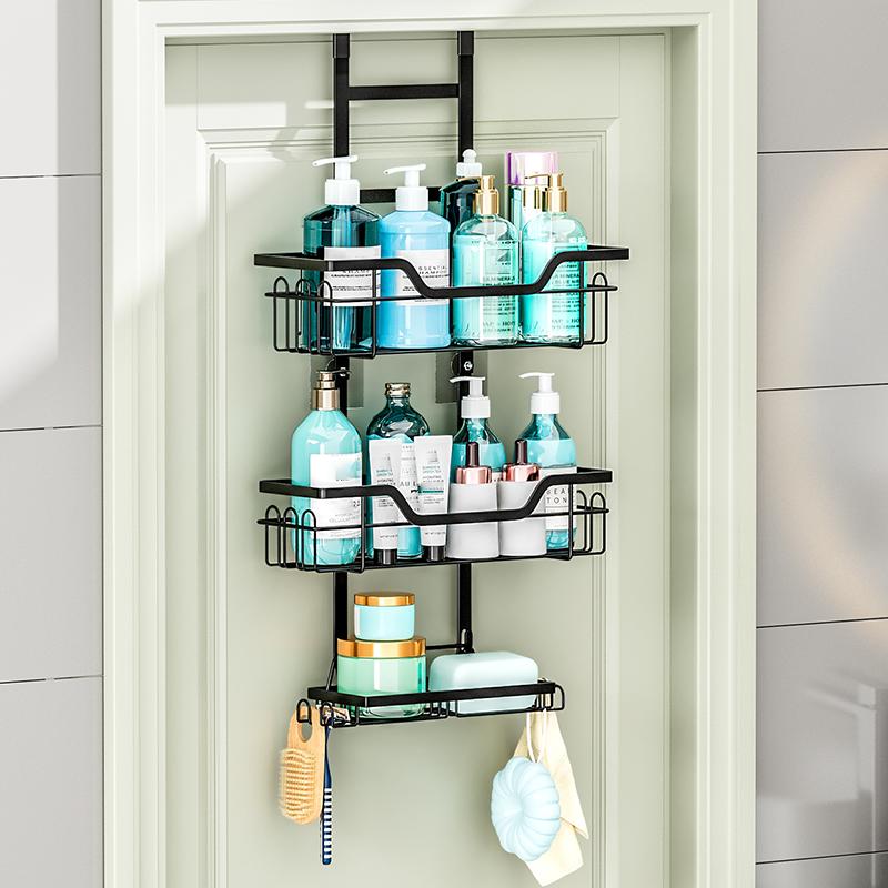 1 Bathroom Rust-proof Hanging Shower Rack, 3 Layers of Adjustable Storage Rack, Nail Free Installation, Bathroom Rack, for Stori