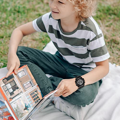 2022 New and Improved Kids' Digital Watch for Boys, Sports Watch for Outdoor Activities, Multi-Function 50m Water Resistance, Date/Day Display, Alerts