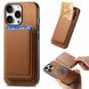 B2 For iPhone 16 Pro Max Case Detachable Magnetic Card Bag Leather+TPU Phone Cover