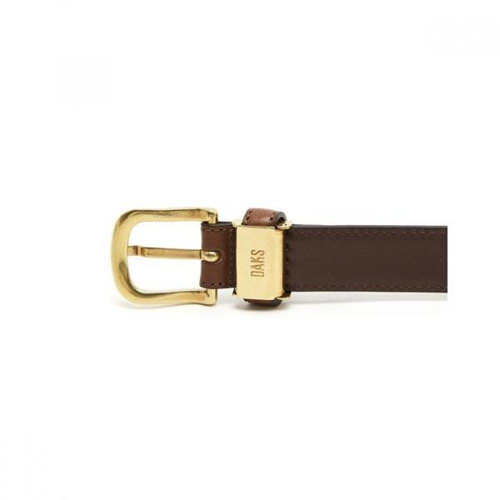 Daks Brown Leather Slim Buckle Belt Dbbe9f742
