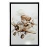 Plakat Latajacy Miś Plakat Latajacy Miś, 30X40 Cm, Rama Aluminiowa Złota, Papier Matowy 230 Gsm