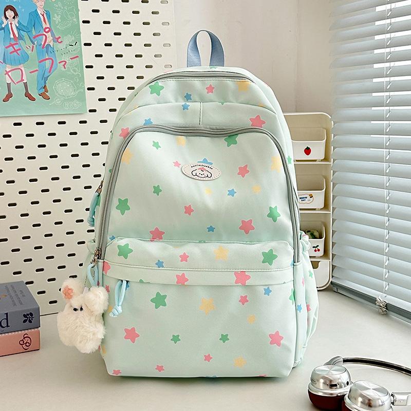 School Bag New High-value College Style Fresh and Sweet Cute Star Backpack Junior High School Students Lightweight Large-capacity Backpack