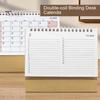 2025 Skrivebordskalender Small Stand Up Double-Coil Binding Månedlig kalender Dagsplanlegger Event Markeringstabell Kalender for hjemmekontorskole
