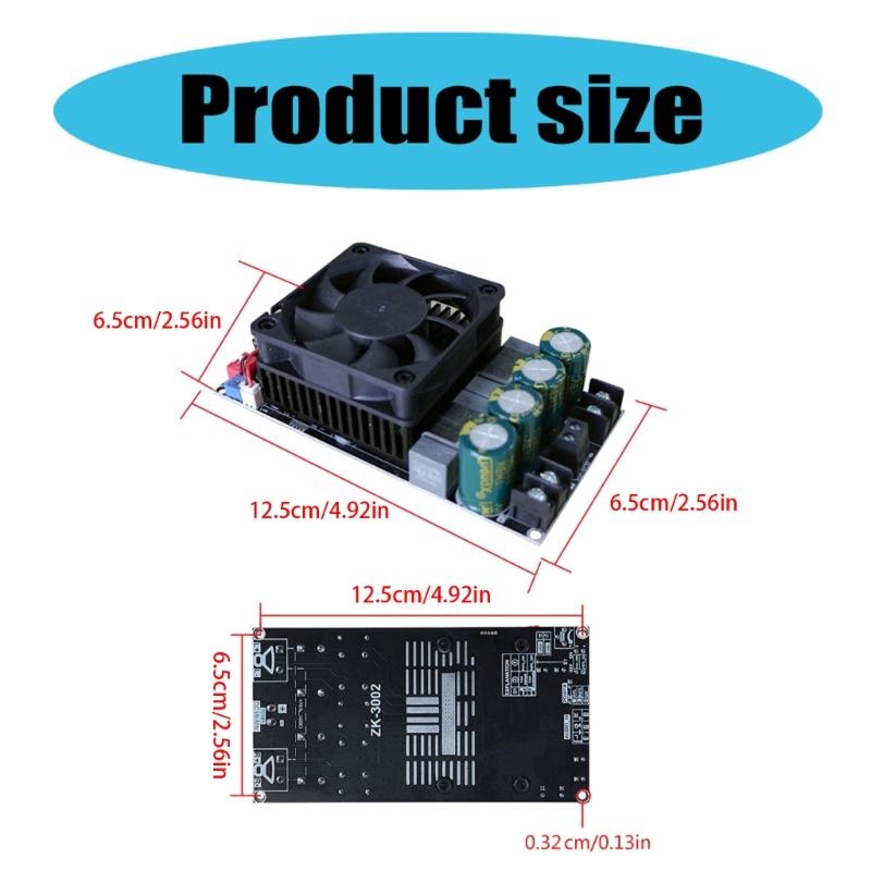 ZK-3002 300Wx2 2-Channel Digital Amplifier Board Power Amplifier Plate TPA3255 Chip with Front-end Amplification
