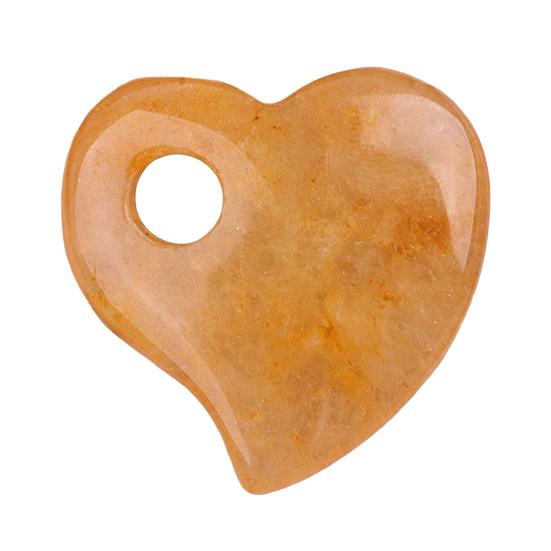Natural Quartz Heart Palm Stone Cute Mini Polished Love Shaped Healing Stone with Hanging Hole for Reiki Meditation Gifts