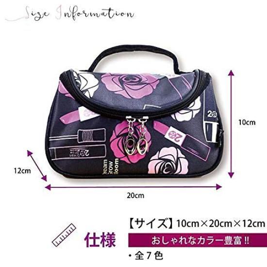 Lino Ulu Cosmetic Easy To Travel Gift Pouch, Functional, Use, Portable, Large, Women's, Vanity, (Rose)