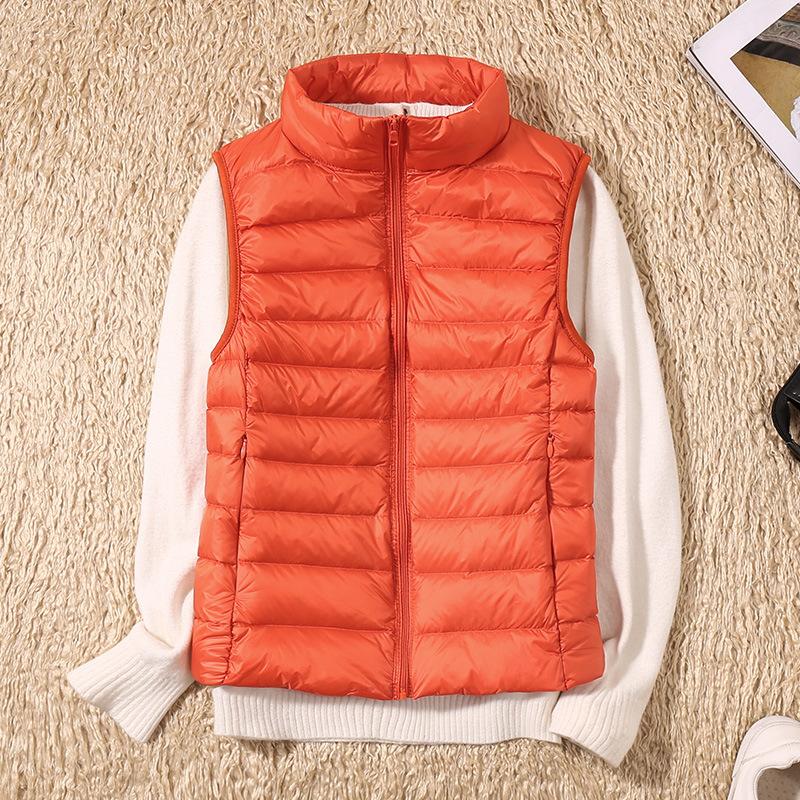 White Duck Down Women Sleeveless Jackets Arrivals Female Ultra Lightweight Packable Vest Women Coats