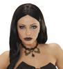 Gothic Black Choker Necklace Rose Witch Ball