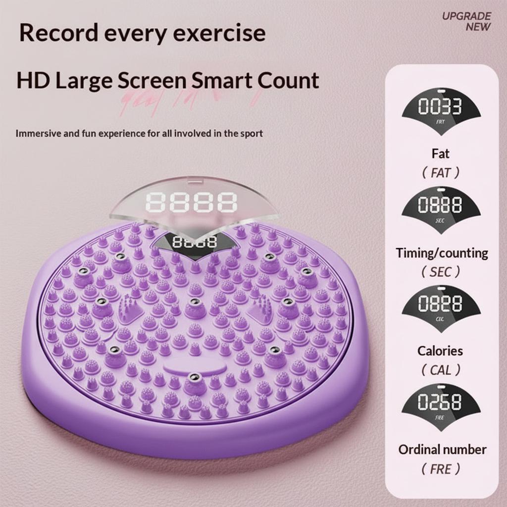 Waist Twisting Disc Type-C Charging Magnetic Acupressure Mat Non Slip Intelligent Counting Twist Machine for Body Shaping Device