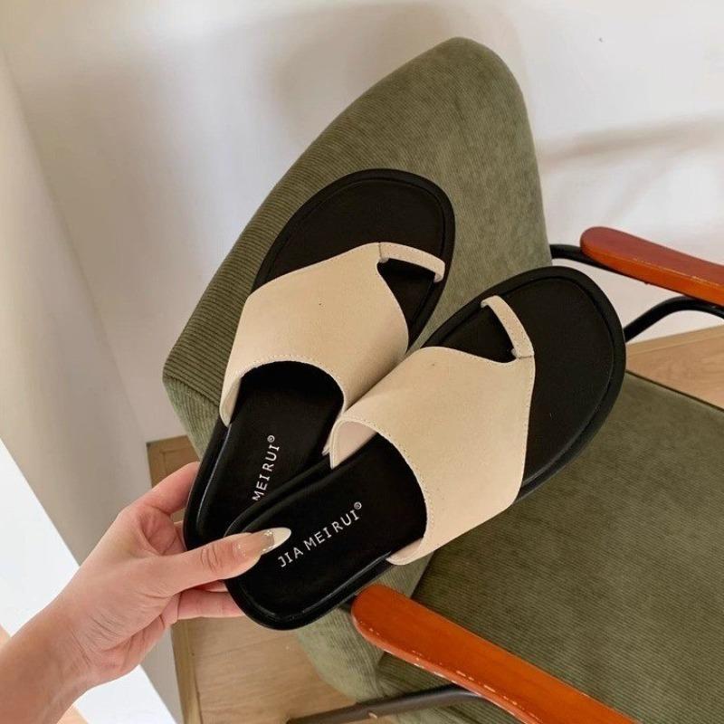 

Fashion Fashion Clip Toe Slippers for Women Summer New Luxury Women Comfortable Outdoor Beach Sandals Casual Flat Flip Flops for Women 40 хаки