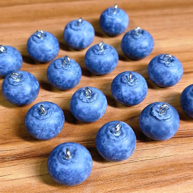 Blueberry Fruit Jewelry Pendant DIY Cute Food Earrings Necklace Keychain Accessories