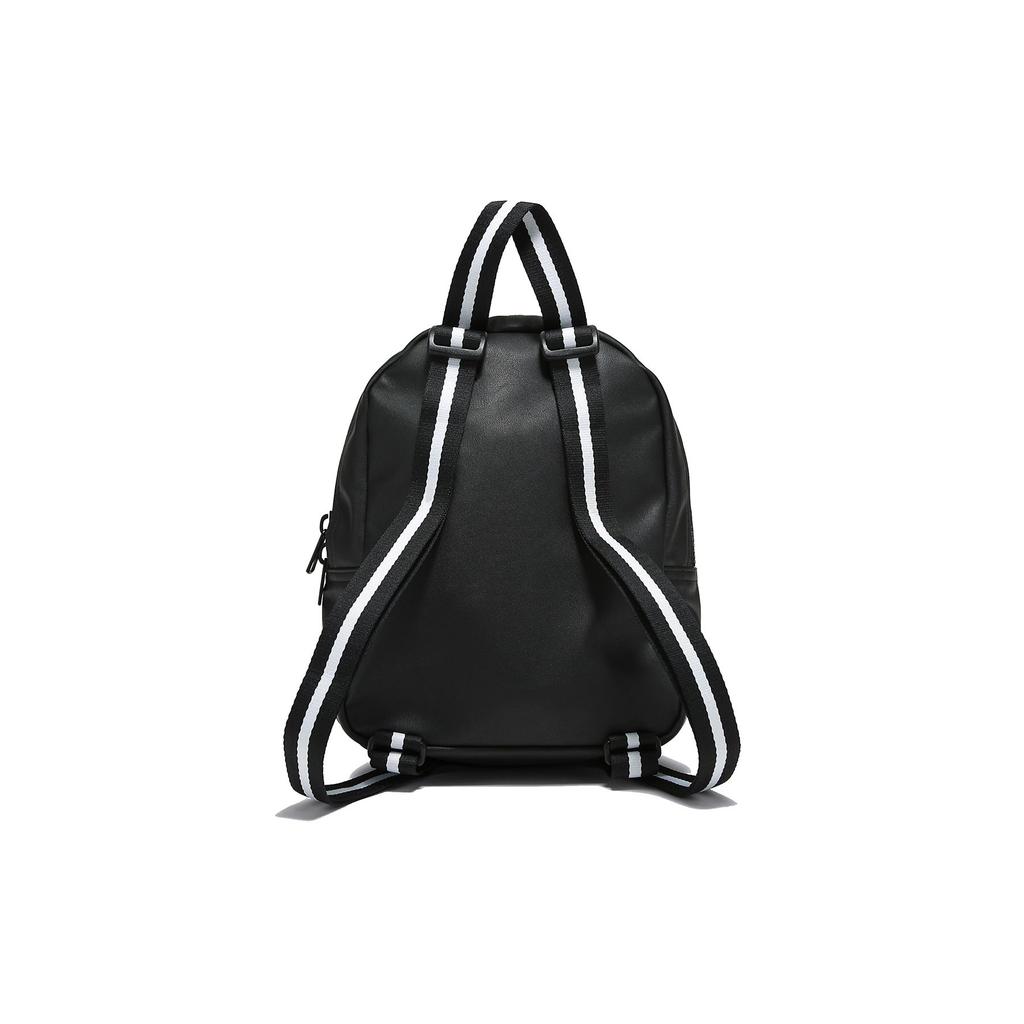 Vans X Disney Collaboration Zipper D-Shaped Keychain Leather Mini Backpack Women backpacks Black VN000FZHBLK