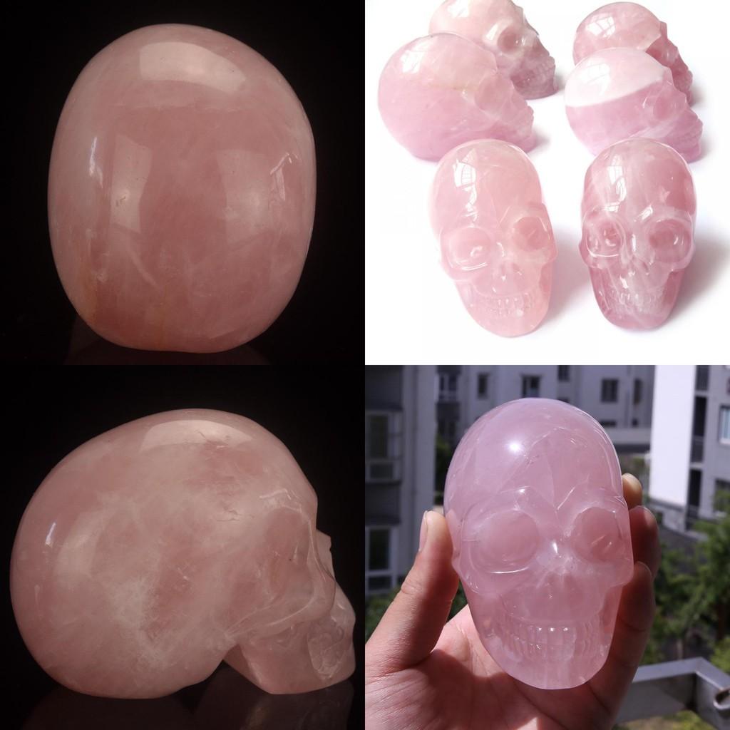 Modern Pink Skull Sculpture Handmade Art Piece For Display Collection Gift Giving