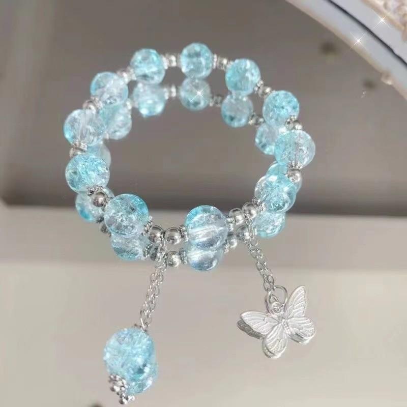 Exquisite New Chinese Style Green Beaded Pendant Bracelet For Women With Unique Design