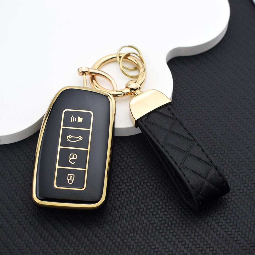 TPU Anti-scratch Car Key Case Cover for Lexus ES300h ES350 RX350 RX450h NX300 NX300h IS250 IS300h GX460 LX570 Shell Fob Holder