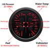 AD 4 In 1 Multifunction Gauge 85MM Fuel Pressure Measurement Oil Pressure Gauge Fuel Level Water Temp Meter Voltmeter with Alarm
